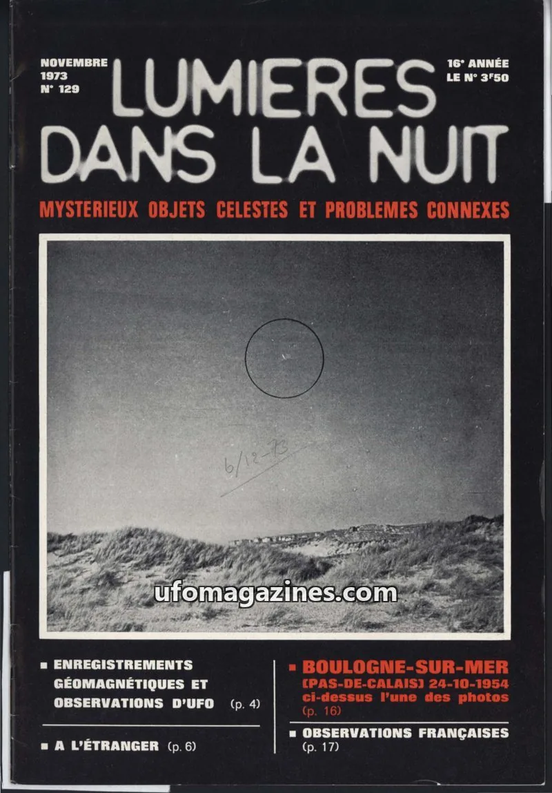 Cover of LUMIÈRES DANS LA NUIT (GROUPEMENT INTERNATIONAL DE RECHERCHES) issue N° 129: LUMIÈRES DANS LA NUIT