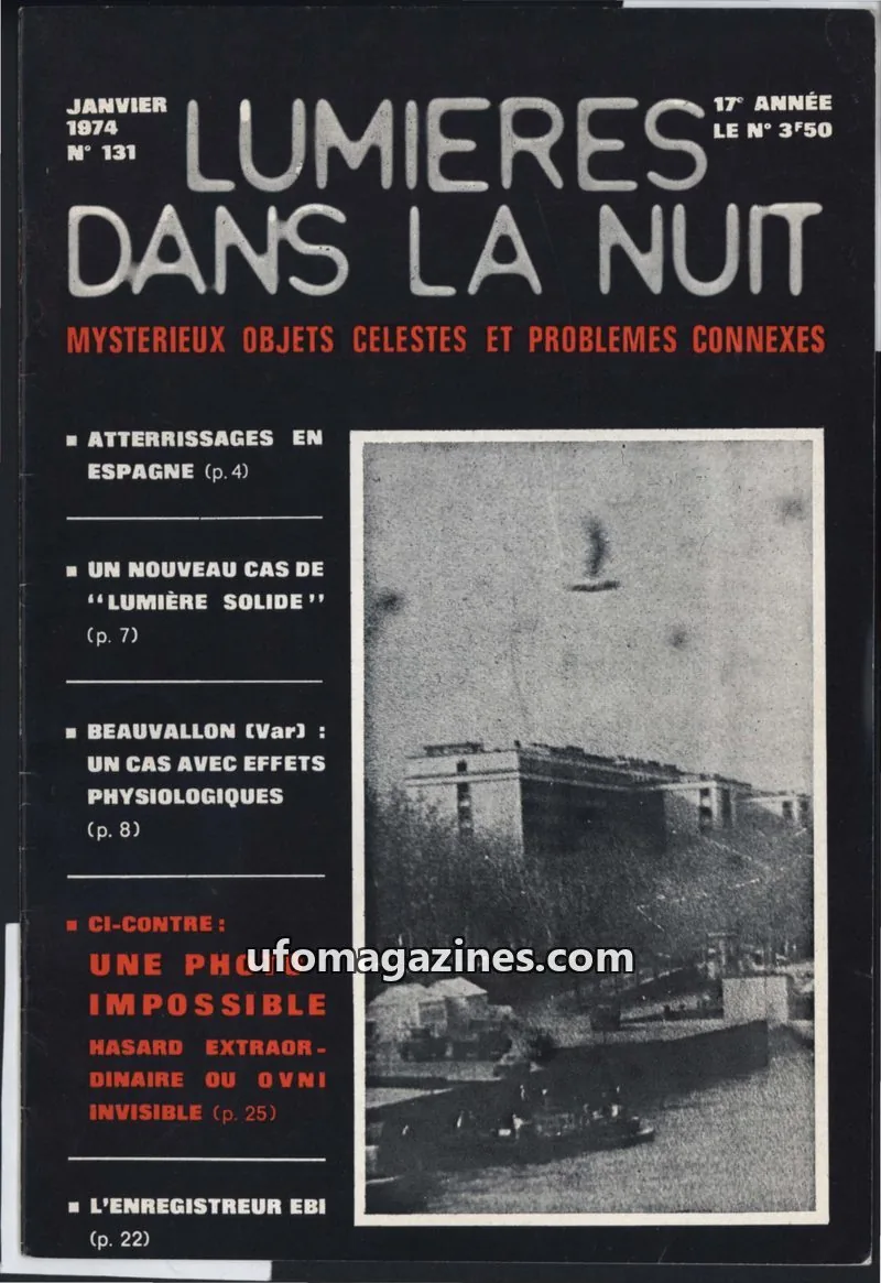 Cover of LUMIÈRES DANS LA NUIT (GROUPEMENT INTERNATIONAL DE RECHERCHES) issue 131: LUMIÈRES DANS LA NUIT
