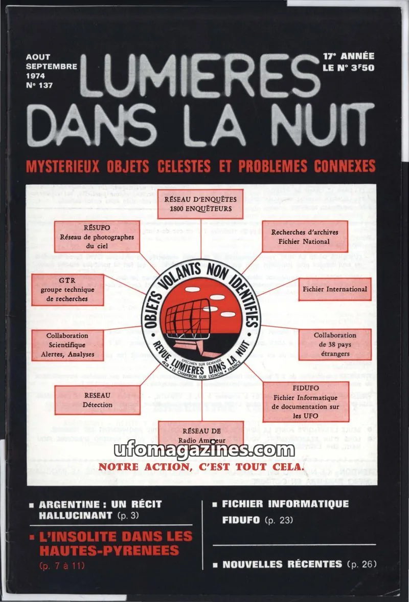 Cover of LUMIÈRES DANS LA NUIT (GROUPEMENT INTERNATIONAL DE RECHERCHES) issue 137: LUMIÈRES DANS LA NUIT