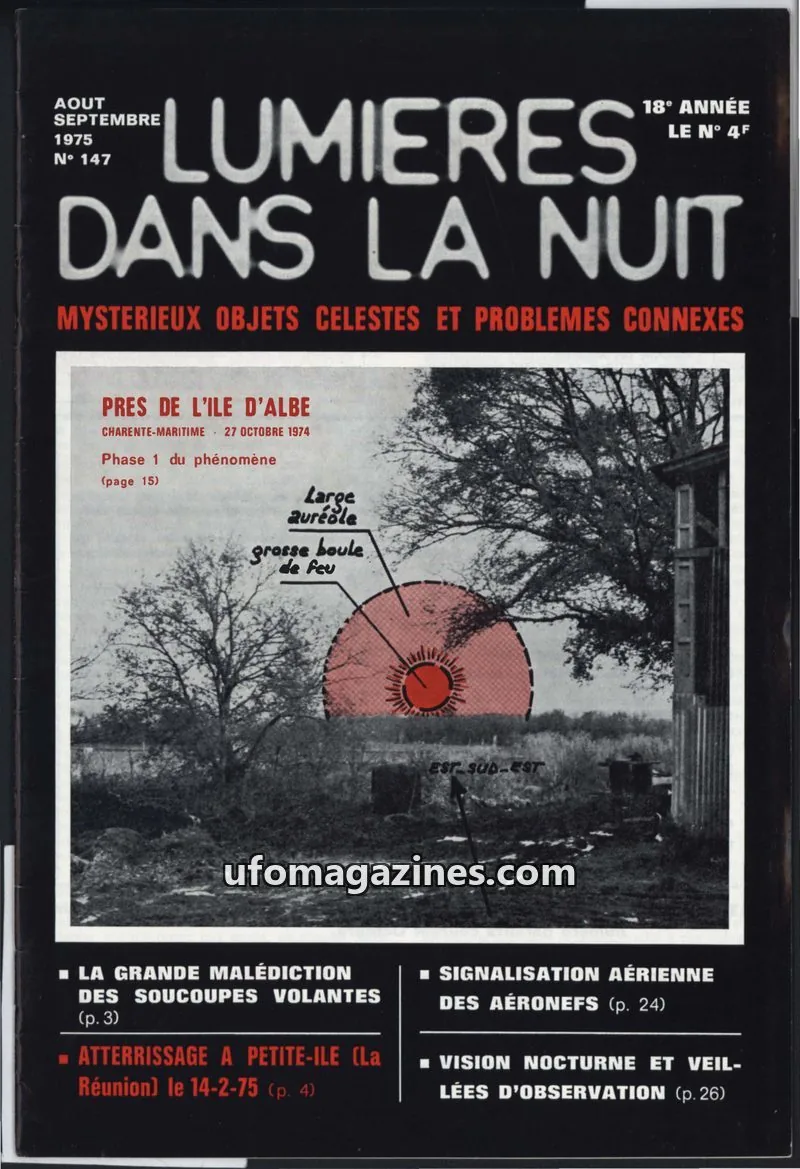 Cover of LUMIÈRES DANS LA NUIT (GROUPEMENT INTERNATIONAL DE RECHERCHES) issue N° 147: LUMIÈRES DANS LA NUIT