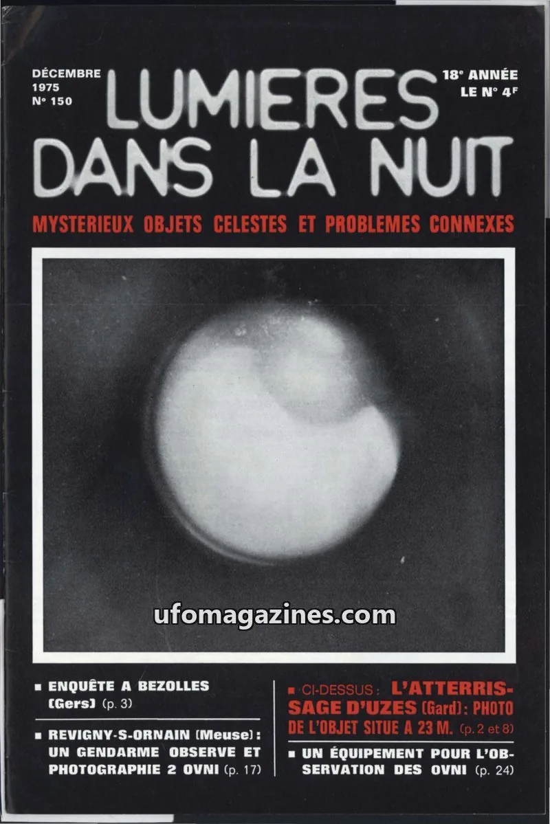 Cover of LUMIÈRES DANS LA NUIT (GROUPEMENT INTERNATIONAL DE RECHERCHES) issue 150: LUMIÈRES DANS LA NUIT