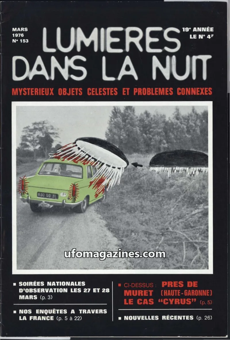 Cover of LUMIÈRES DANS LA NUIT (GROUPEMENT INTERNATIONAL DE RECHERCHES) issue 153: LUMIÈRES DANS LA NUIT