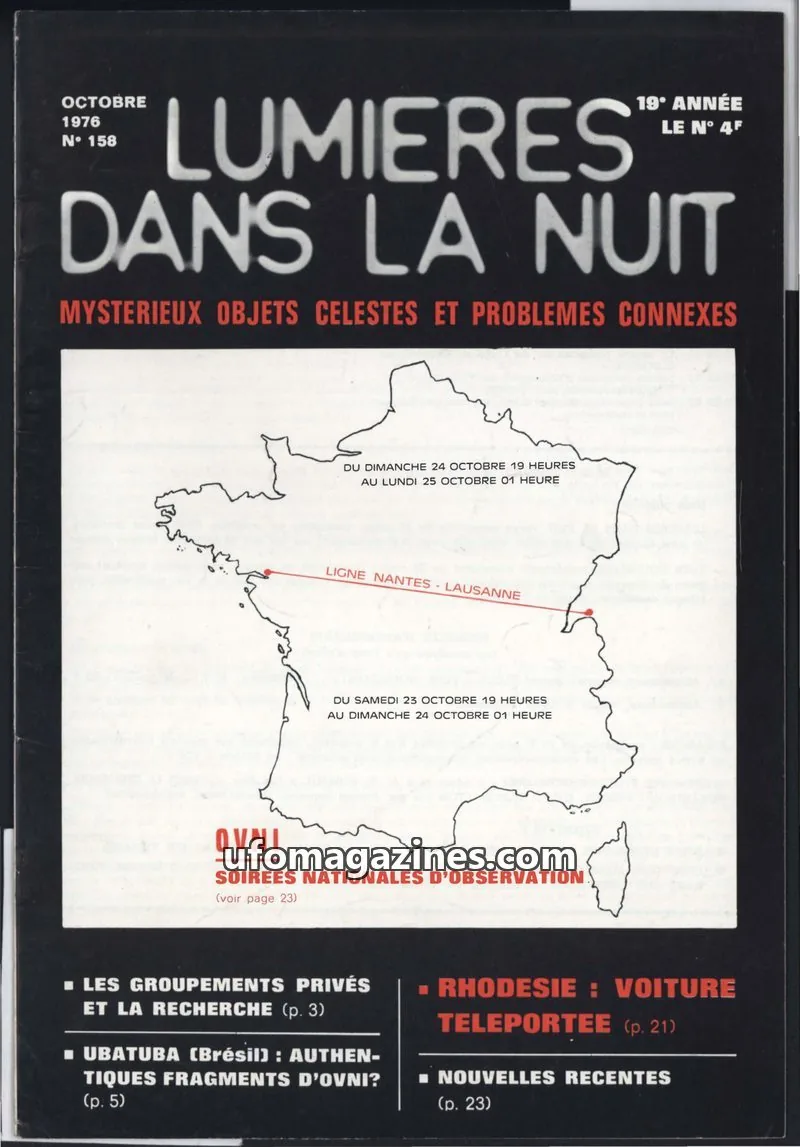 Cover of LDLN issue N° 158: LUMIÈRES DANS LA NUIT