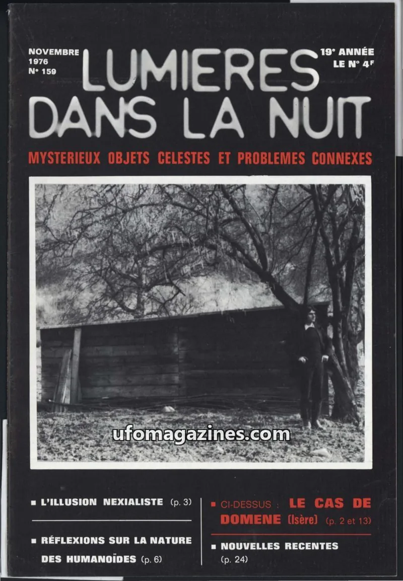 Cover of LUMIÈRES DANS LA NUIT (GROUPEMENT INTERNATIONAL DE RECHERCHES) issue 159: LUMIÈRES DANS LA NUIT