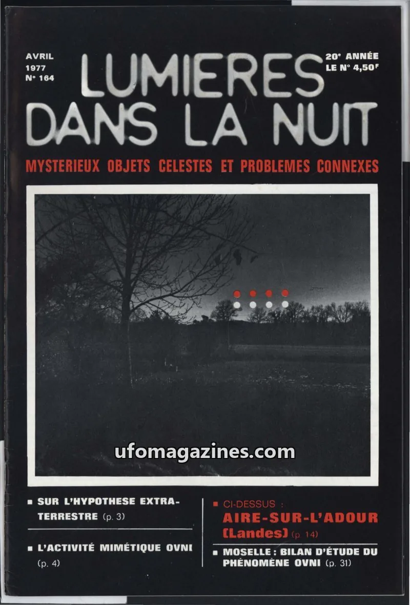 Cover of GROUPEMENT INTERNATIONAL DE RECHERCHES issue 164: LUMIÈRES DANS LA NUIT