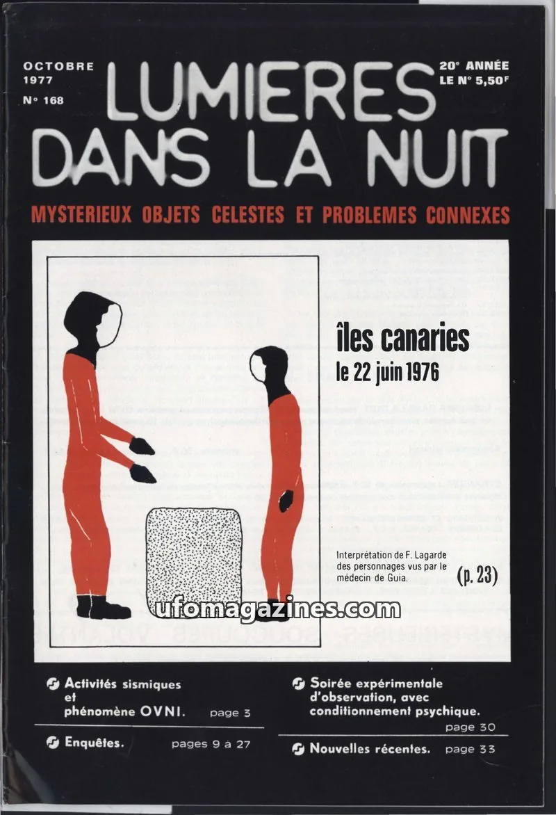 Cover of Groupement « LUMIERES DANS LA NUIT » issue 168: LUMIÈRES DANS LA NUIT
