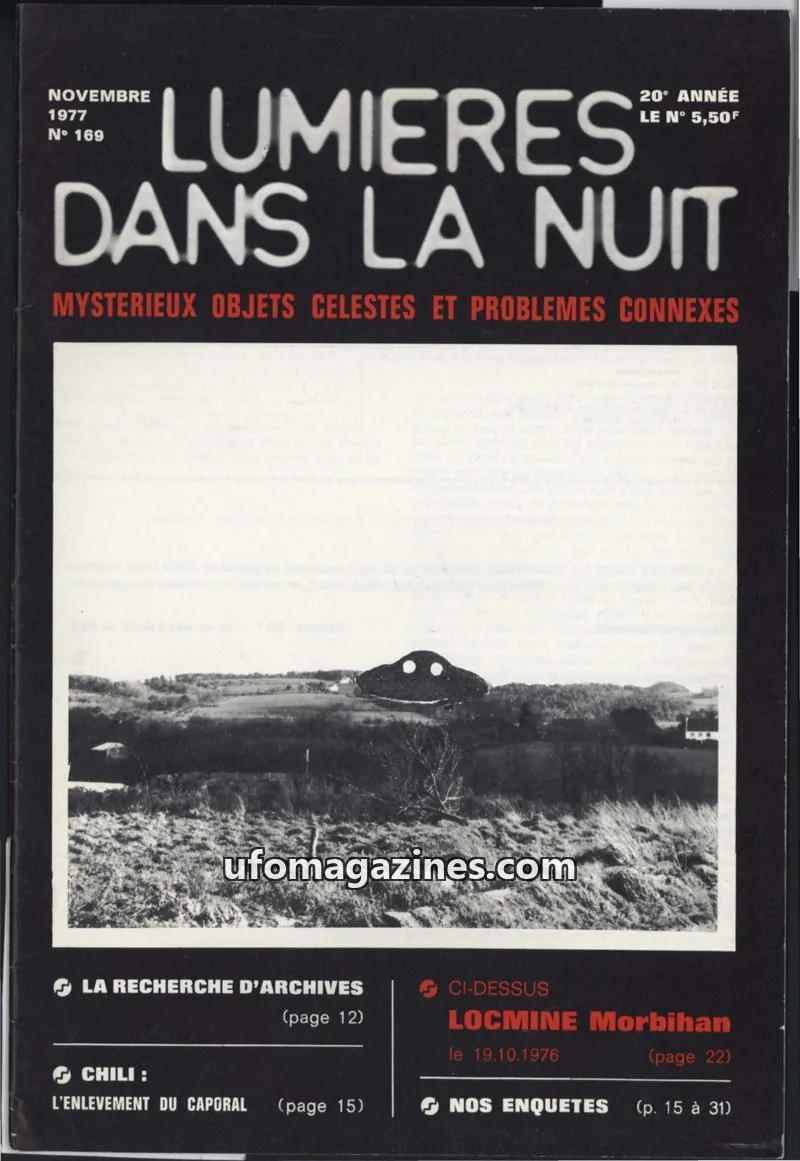 Cover of GROUPEMENT INTERNATIONAL DE RECHERCHES issue 169: LUMIÈRES DANS LA NUIT