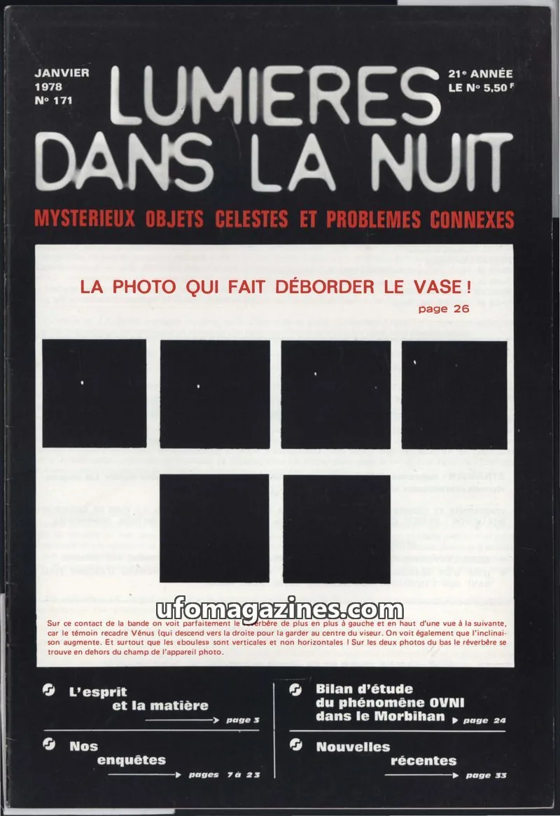 Cover of LUMIÈRES DANS LA NUIT (GROUPEMENT INTERNATIONAL DE RECHERCHES) issue 171: LUMIÈRES DANS LA NUIT