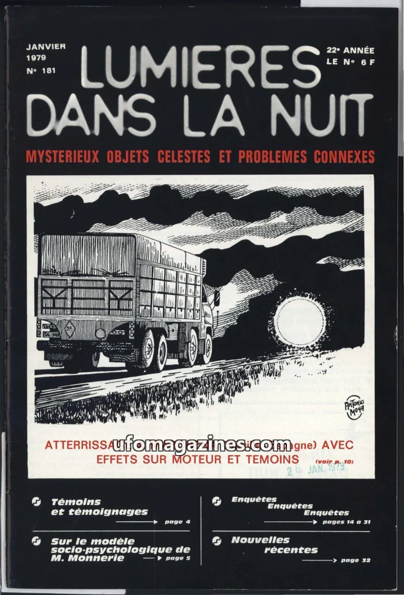 Cover of LUMIÈRES DANS LA NUIT (GROUPEMENT INTERNATIONAL DE RECHERCHES) issue 181: LUMIÈRES DANS LA NUIT