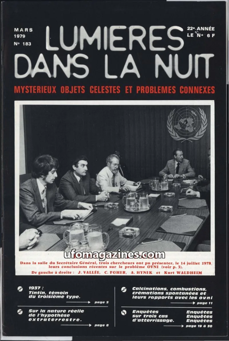 Cover of LUMIÈRES DANS LA NUIT (GROUPEMENT INTERNATIONAL DE RECHERCHES) issue N° 183: LUMIÈRES DANS LA NUIT