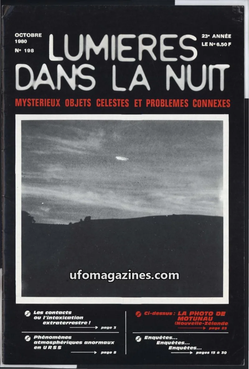 Cover of LUMIÈRES DANS LA NUIT (GROUPEMENT INTERNATIONAL DE RECHERCHES) issue 198: LUMIÈRES DANS LA NUIT