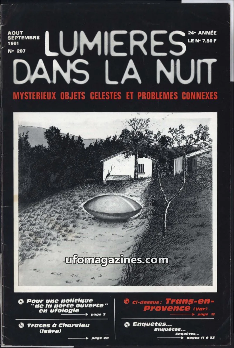 Cover of GROUPEMENT INTERNATIONAL DE RECHERCHES issue N° 207: LUMIÈRES DANS LA NUIT