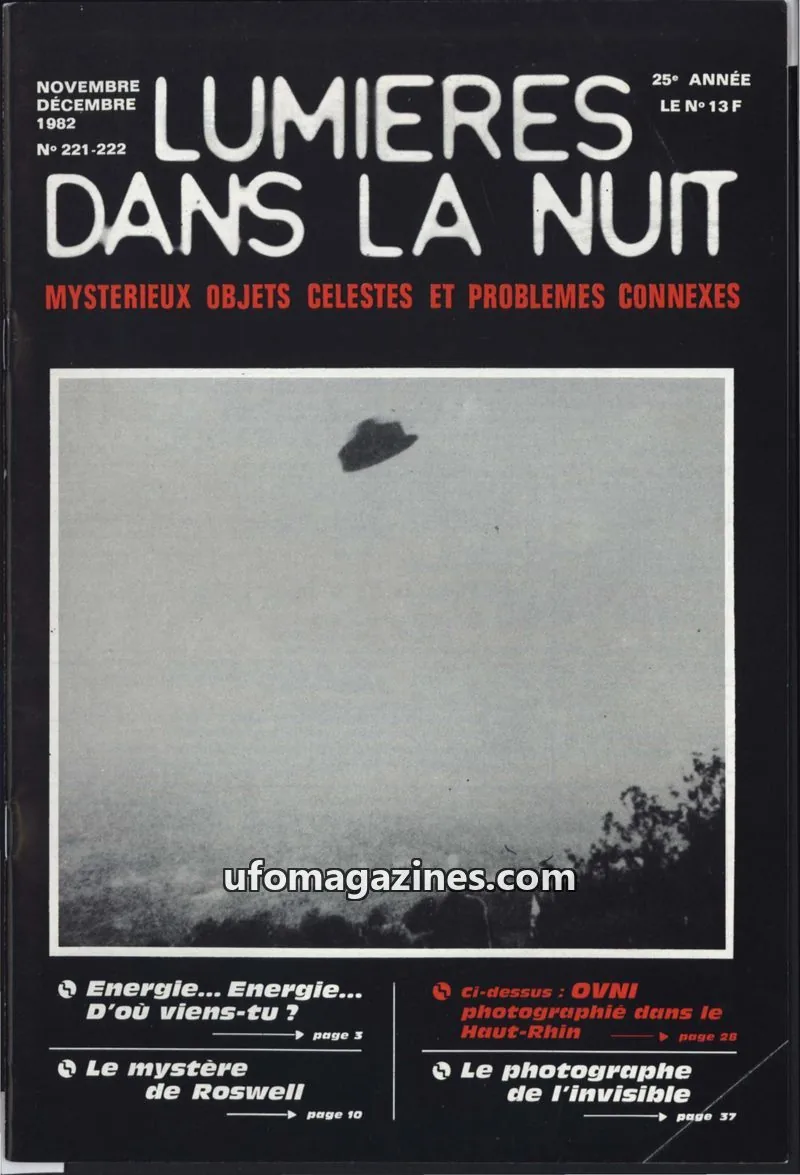 Cover of GROUPEMENT INTERNATIONAL DE RECHERCHES issue 221-222: LUMIÈRES DANS LA NUIT