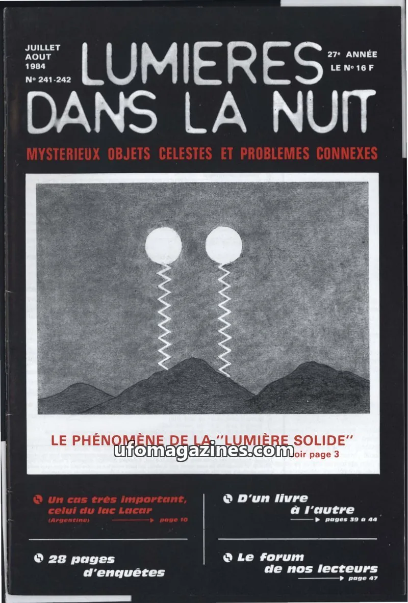 Cover of GROUPEMENT INTERNATIONAL DE RECHERCHES issue 241-242: LUMIÈRES DANS LA NUIT
