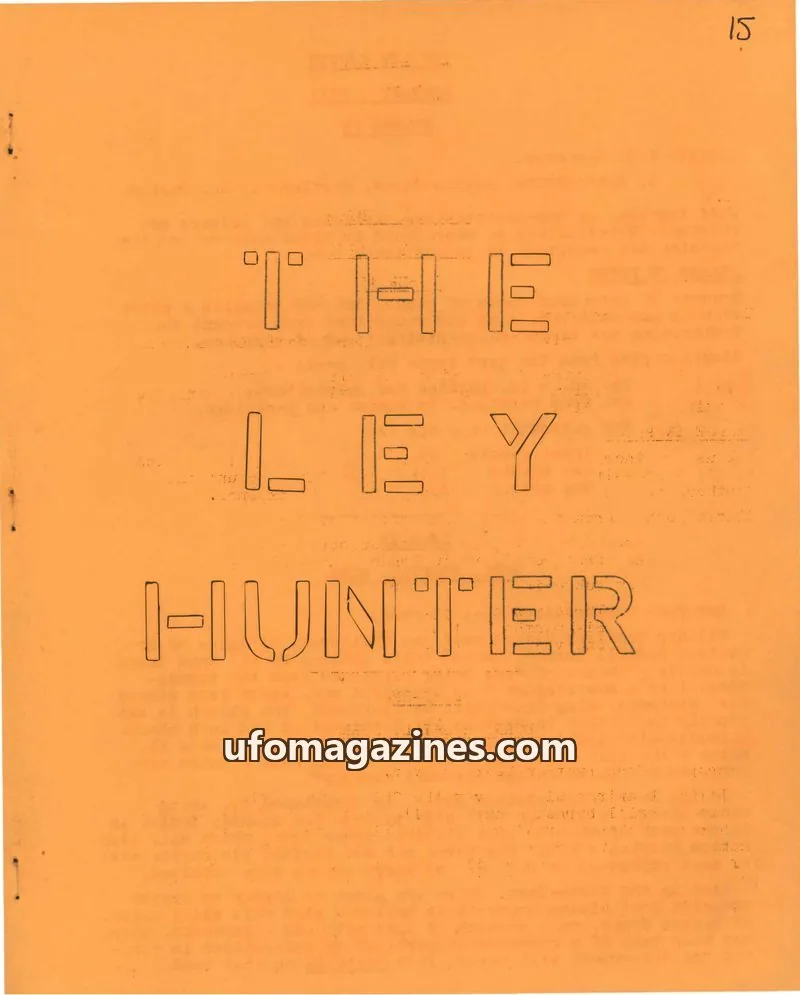 Cover of Ley Hunter, The issue 15: THE LEY HUNTER