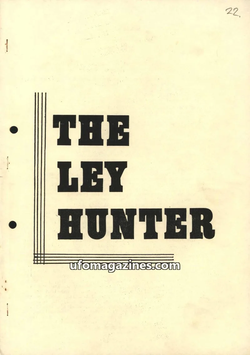 Cover of Ley Hunter, The issue 22: THE LEY HUNTER