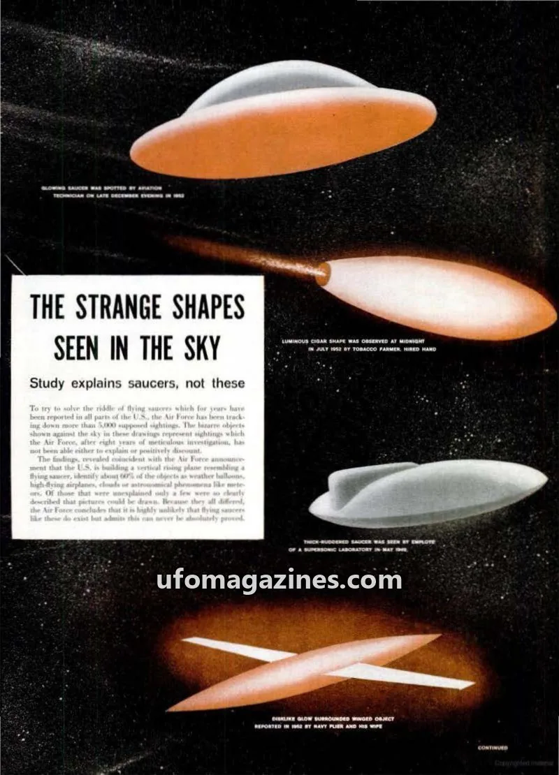 Cover of Life issue Unknown: THE STRANGE SHAPES SEEN IN THE SKY