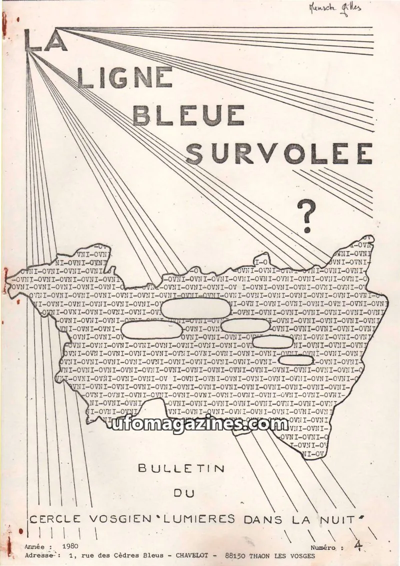 Cover of Ligne bleue survolee issue 4: LA LIGNE BLEUE SURVOLEE