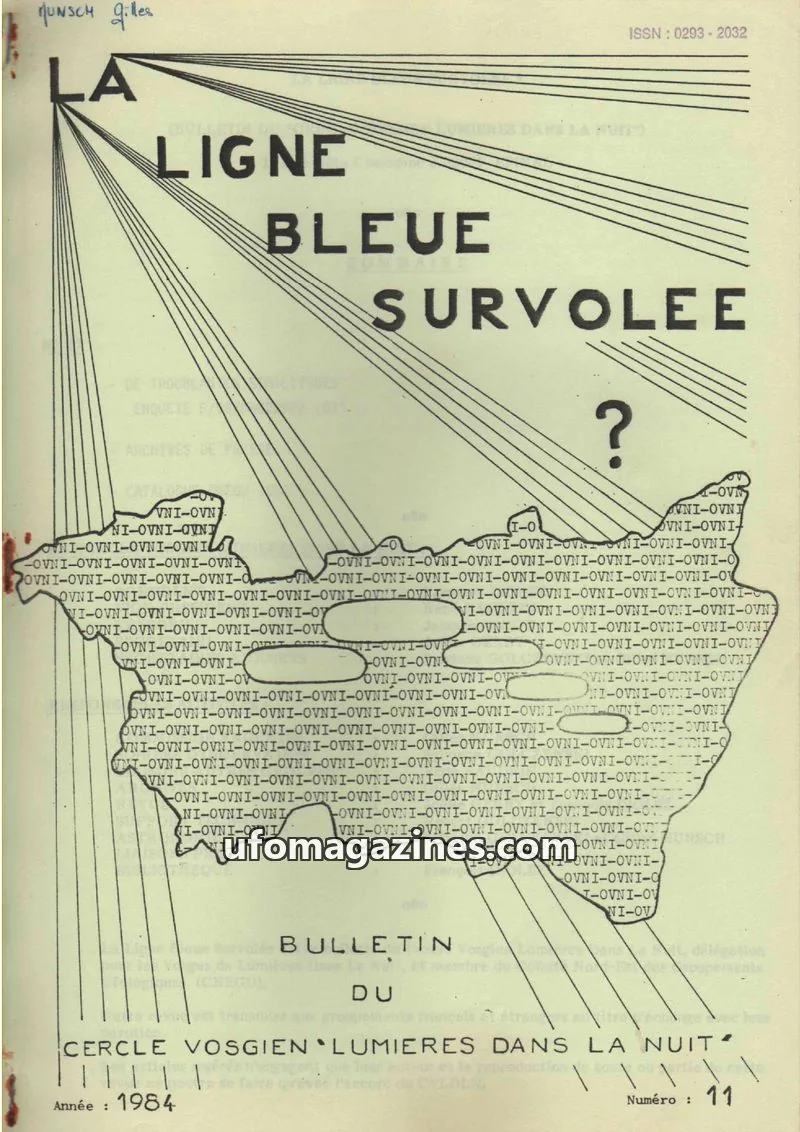 Cover of Ligne bleue survolee issue 11: LA LIGNE BLEUE SURVOLEE