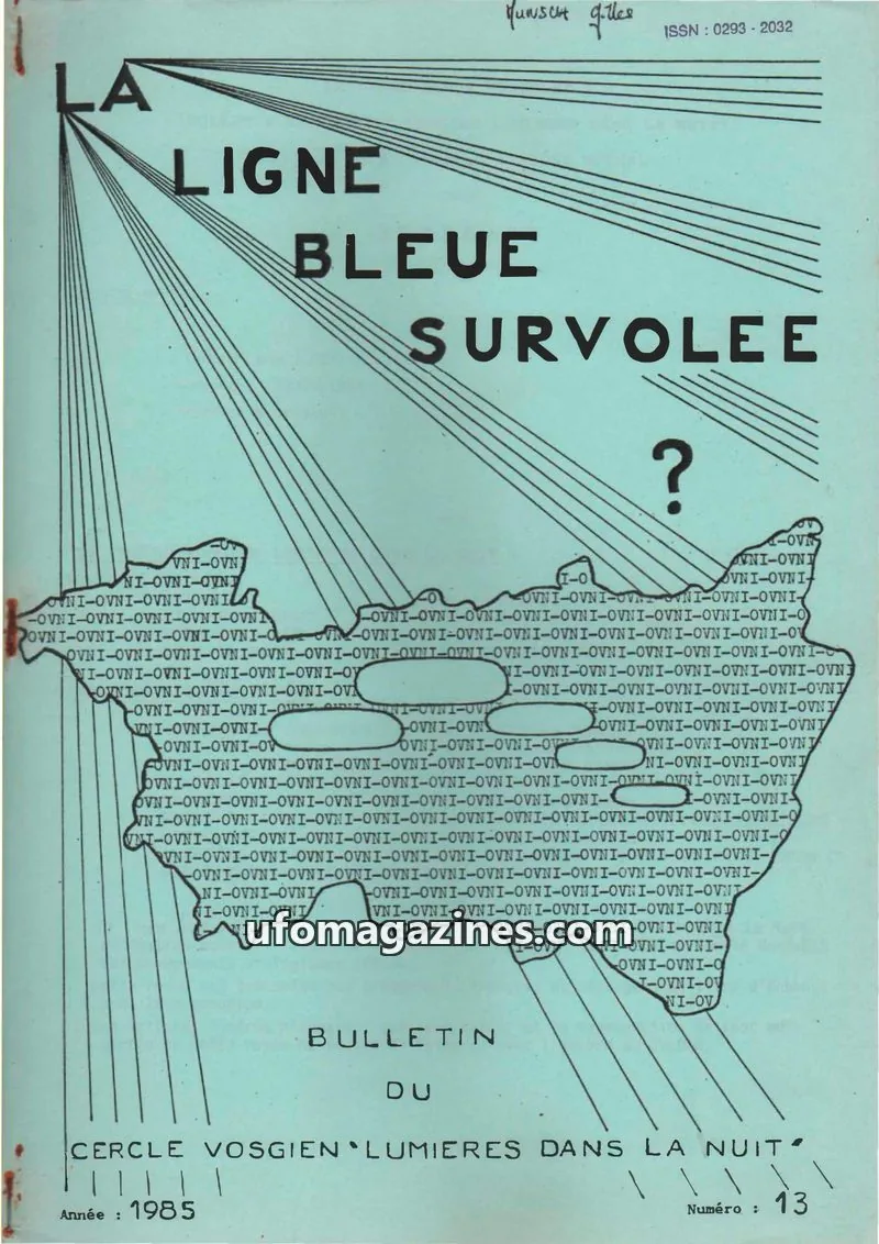Cover of Ligne bleue survolee issue 13: LA LIGNE BLEUE SURVOLEE