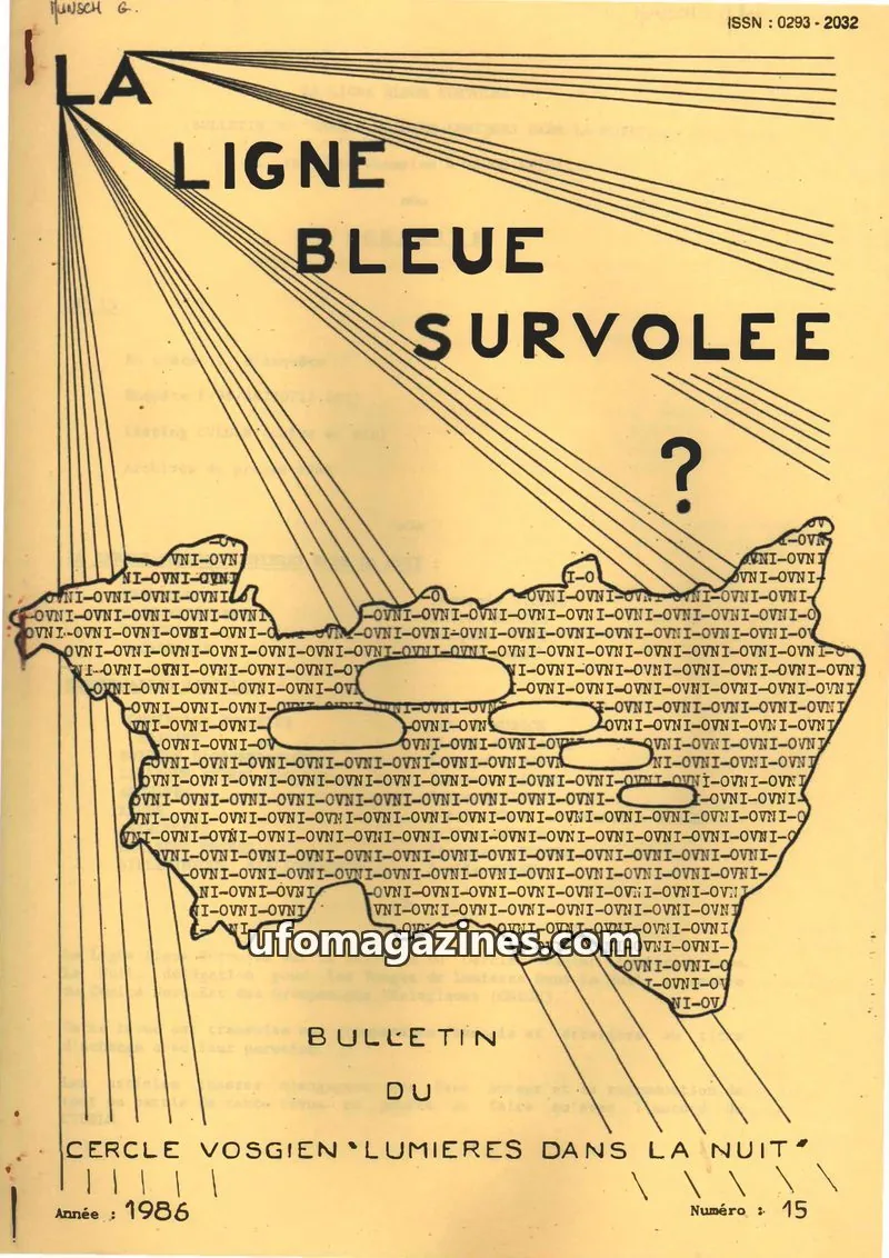 Cover of Ligne bleue survolee issue 15: LA LIGNE BLEUE SURVOLEE