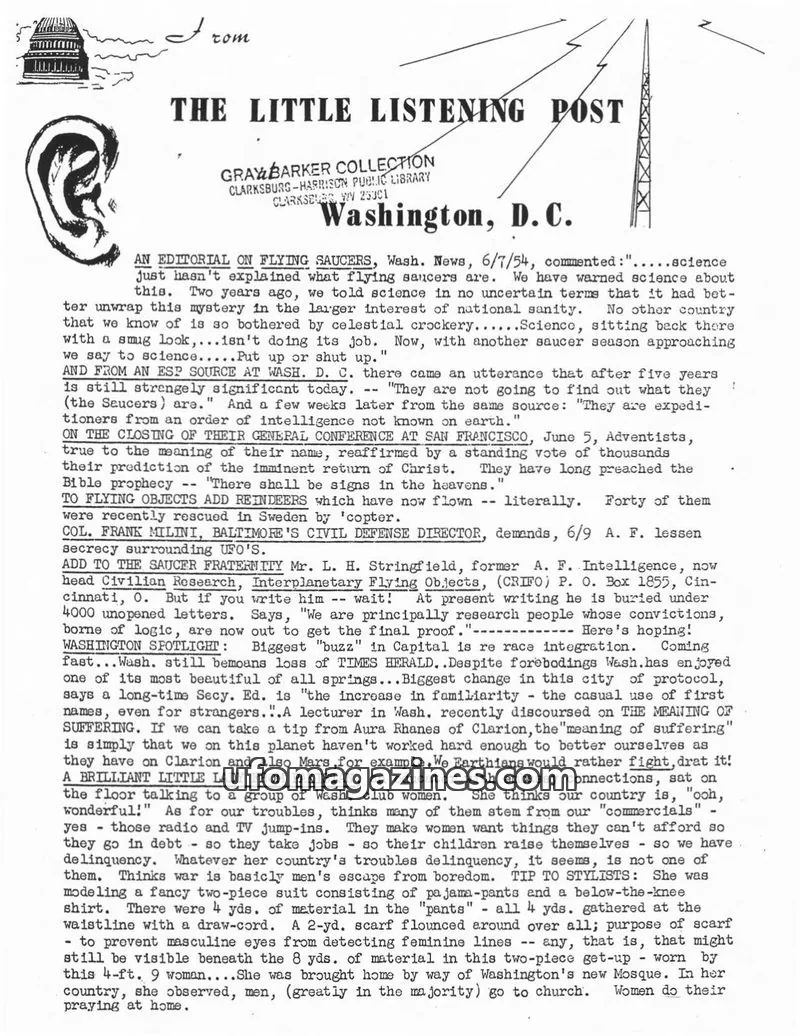 Cover of Little Listening Post issue June - July: THE LITTLE LISTENING POST