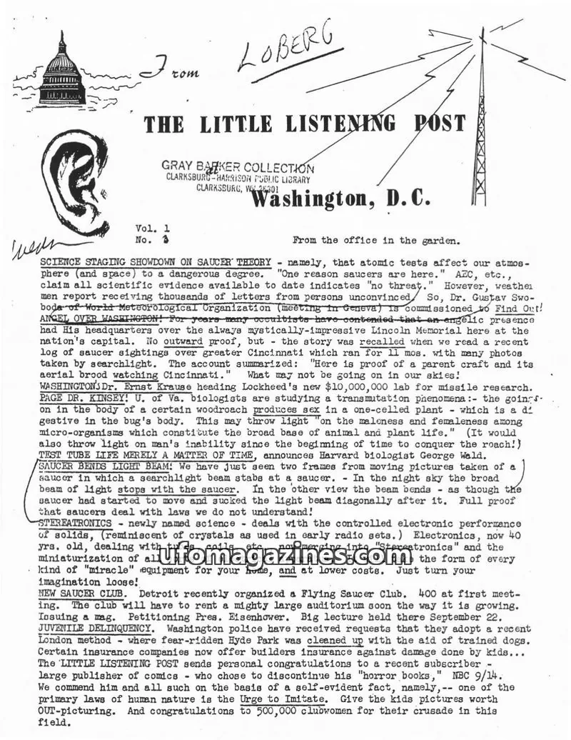 Cover of Little Listening Post issue Vol. 1 No. 3: THE LITTLE LISTENING POST