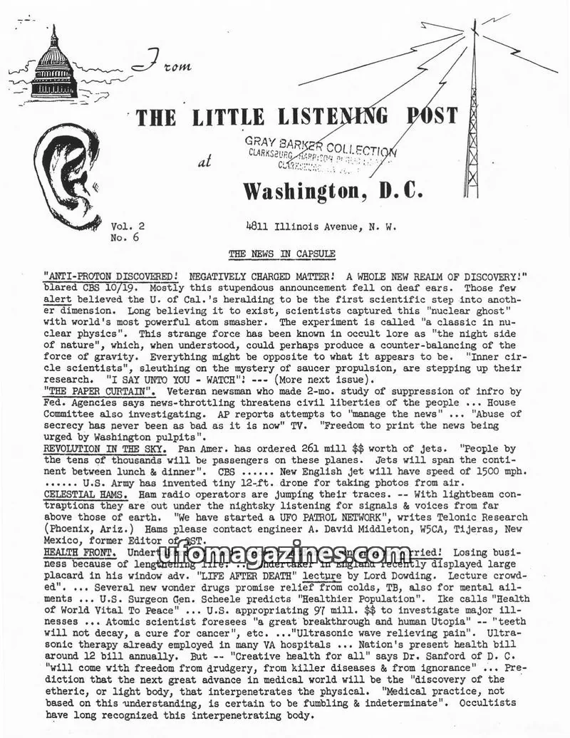Cover of Little Listening Post issue No. 6: THE LITTLE LISTENING POST