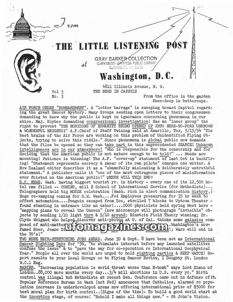 Cover of Little Listening Post issue Vol 3 No. 3: THE LITTLE LISTENING POST