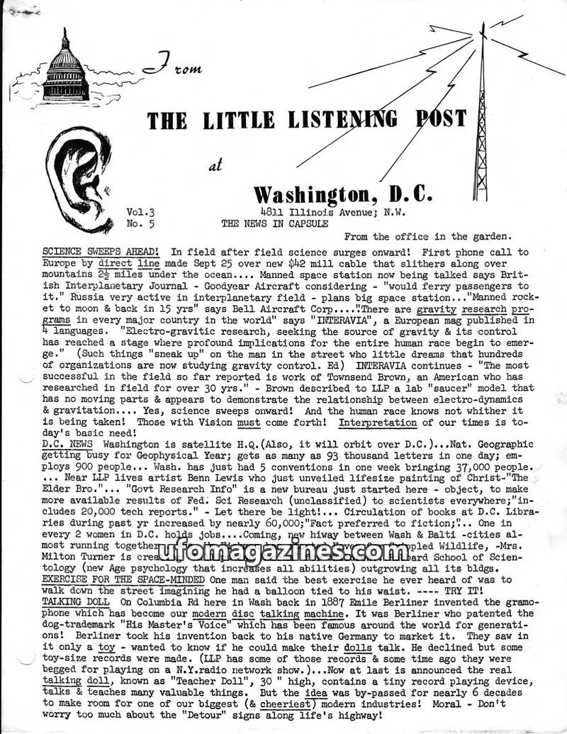Cover of Little Listening Post issue Vol.3 No. 5: THE LITTLE LISTENING POST