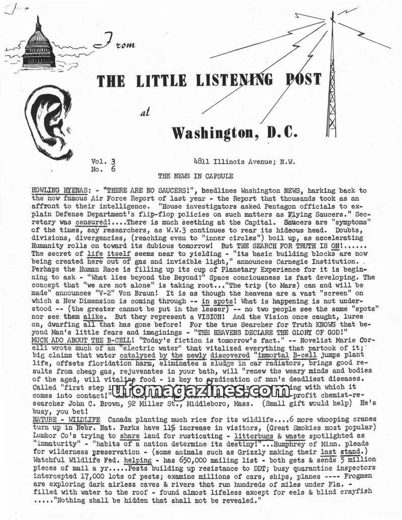 Cover of Little Listening Post issue Vol. 3 No. 6: THE LITTLE LISTENING POST