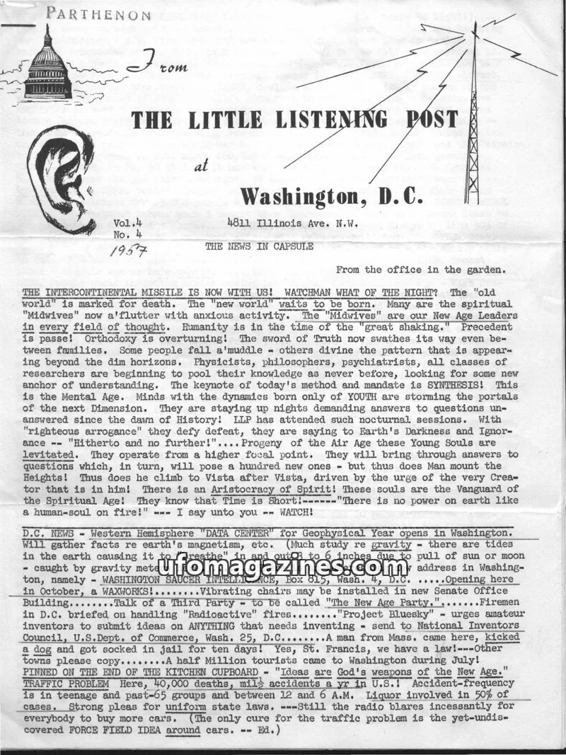 Cover of PARTHENON issue No. 4: THE LITTLE LISTENING POST