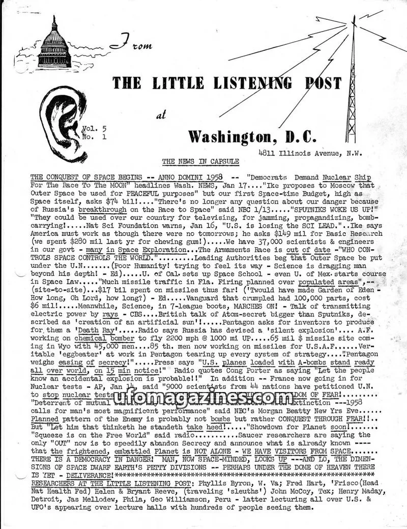 Cover of Little Listening Post issue Vol. 5 No. 1: THE LITTLE LISTENING POST