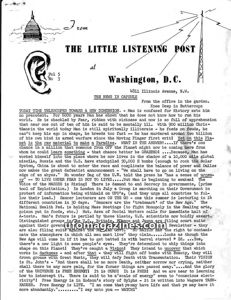 Cover of Little Listening Post issue Vol 5 No 3: THE LITTLE LISTENING POST