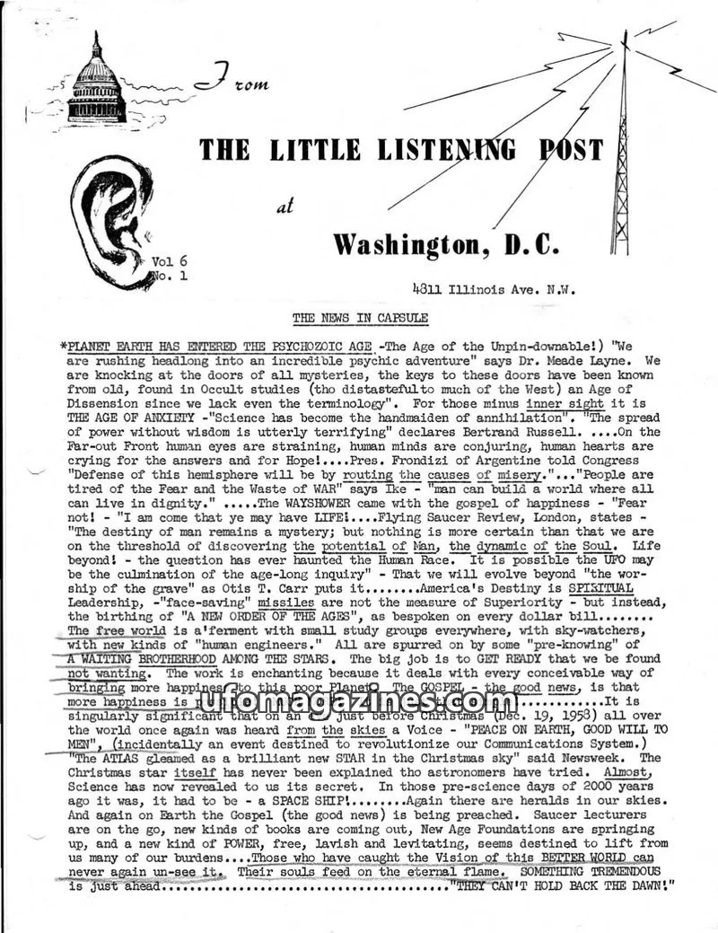 Cover of Little Listening Post issue Vol. 6, No. 1: THE LITTLE LISTENING POST