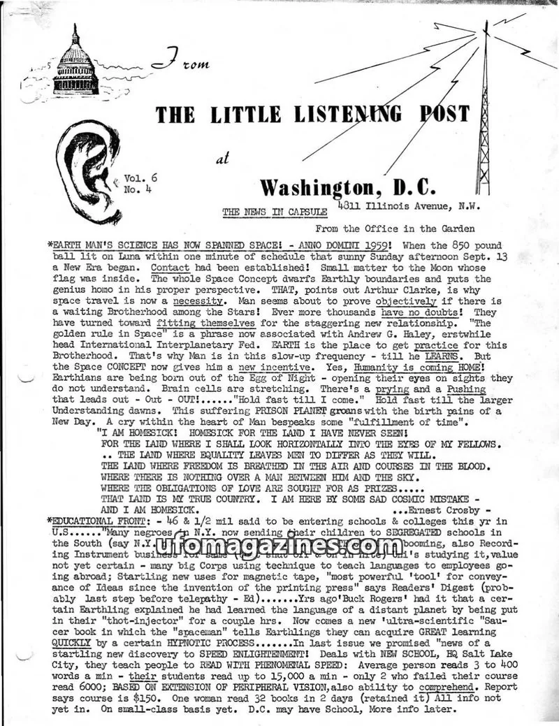 Cover of Little Listening Post issue Vol. 6 No. 4: THE LITTLE LISTENING POST