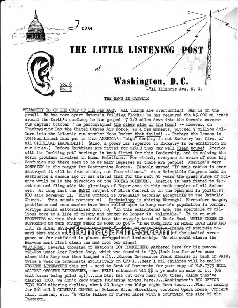 Cover of Little Listening Post issue Vol 6 No. 5: THE LITTLE LISTENING POST
