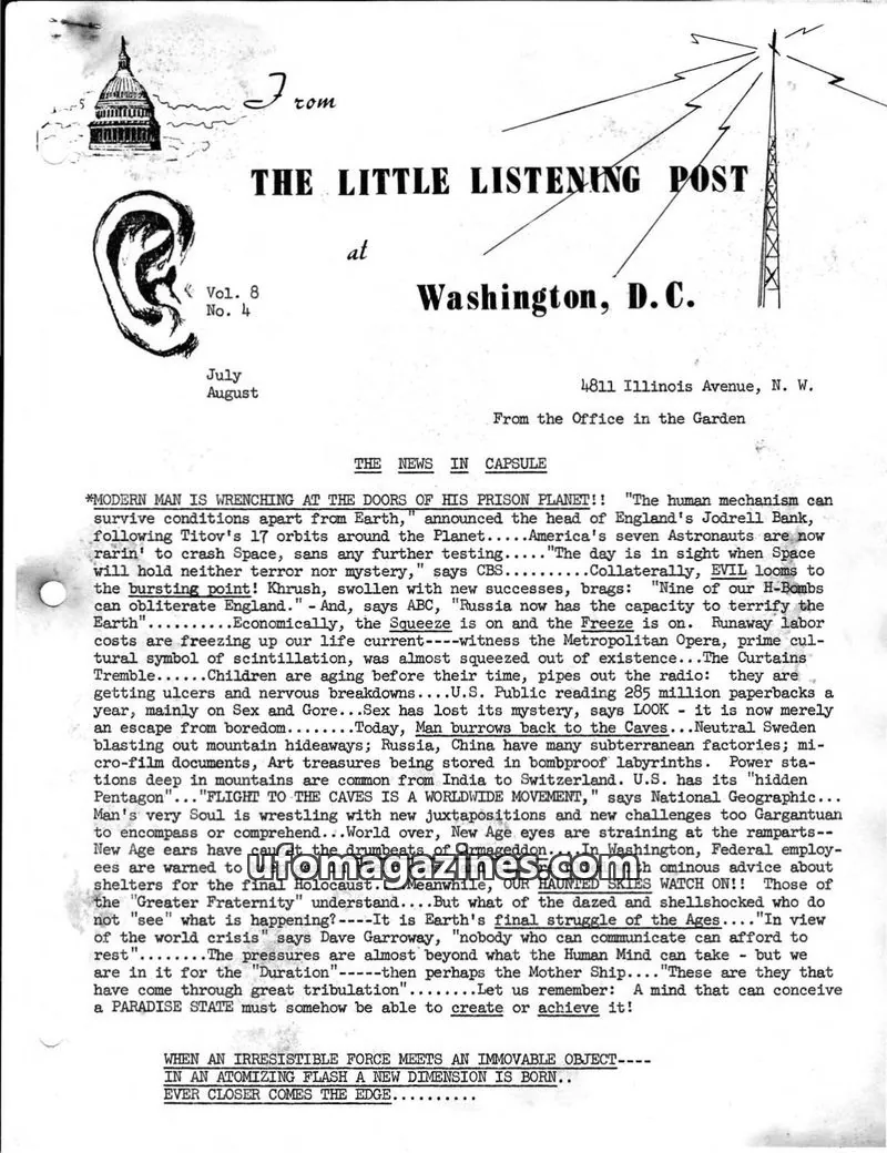 Cover of Little Listening Post issue No. 4: THE LITTLE LISTENING POST
