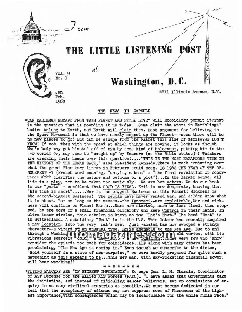Cover of Little Listening Post issue Vol. 9 No. 1: THE LITTLE LISTENING POST