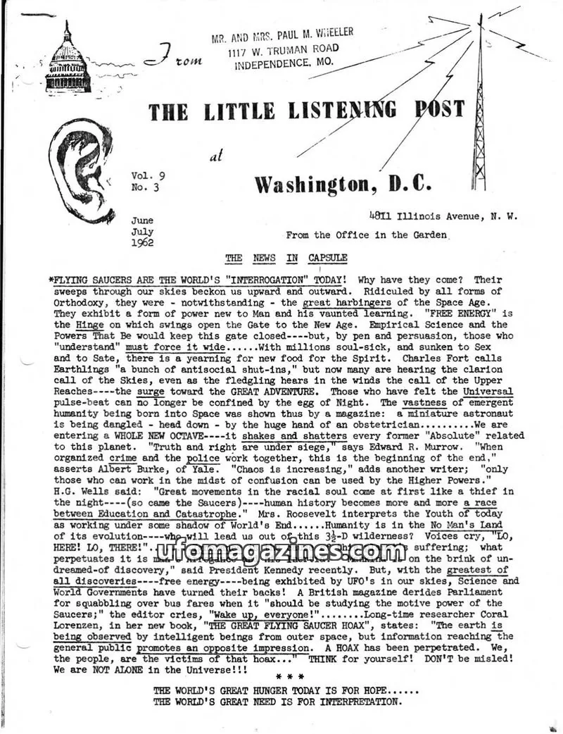 Cover of Little Listening Post issue No. 3: THE LITTLE LISTENING POST