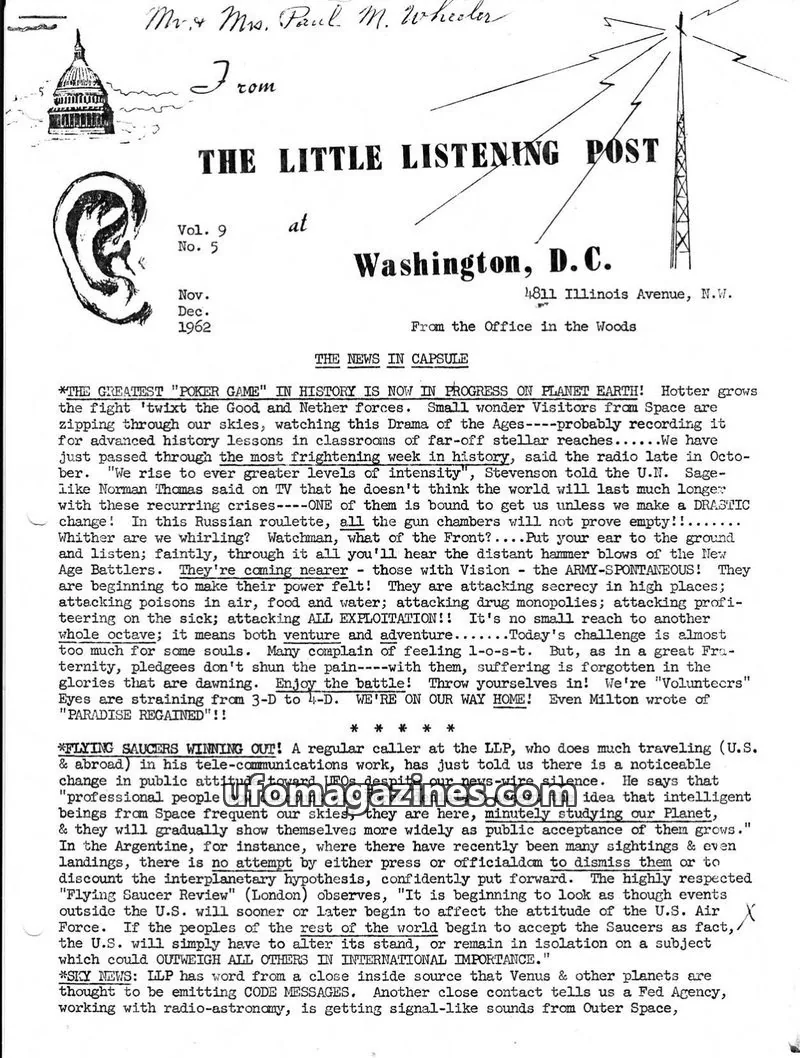 Cover of Little Listening Post issue Vol. 9 No. 5: THE LITTLE LISTENING POST
