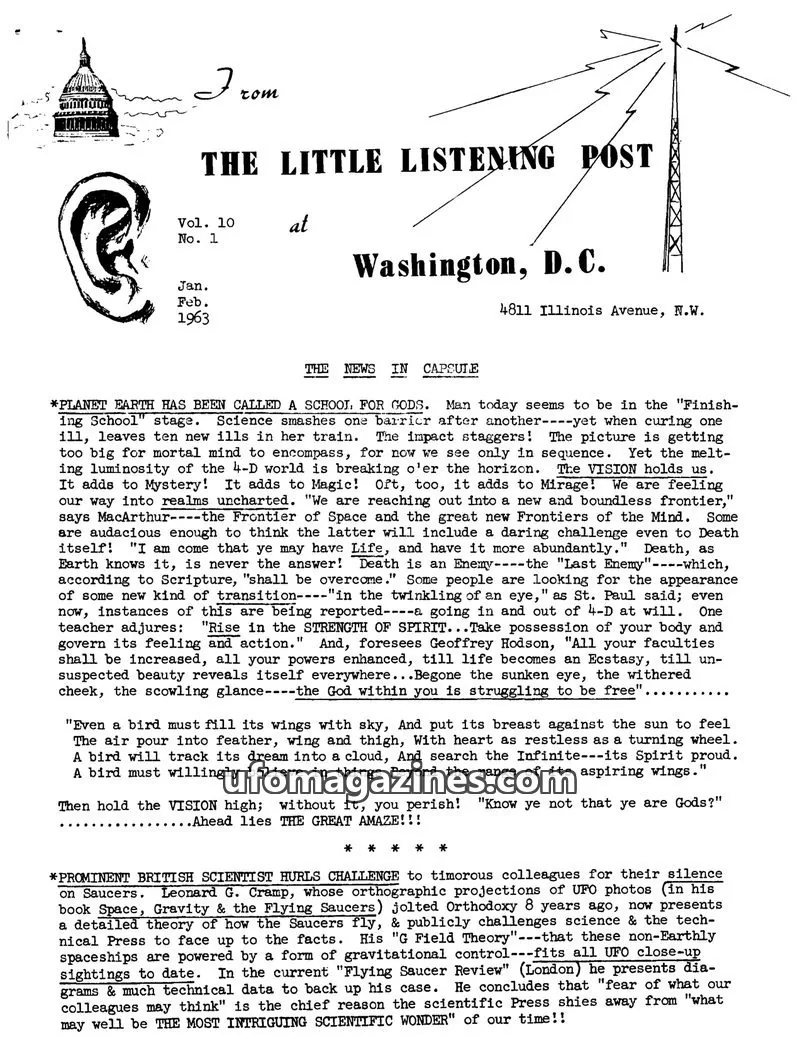 Cover of Little Listening Post issue Vol. 10, No. 1: THE LITTLE LISTENING POST