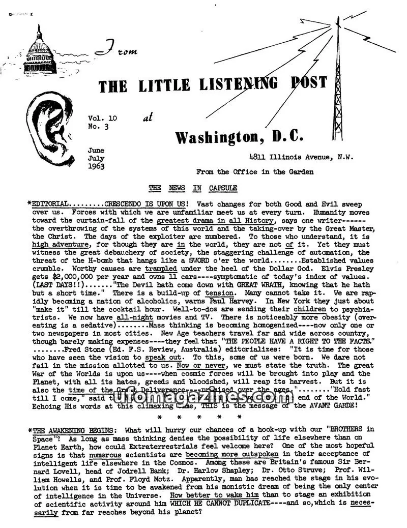 Cover of Little Listening Post issue Vol. 10, No. 3: THE LITTLE LISTENING POST
