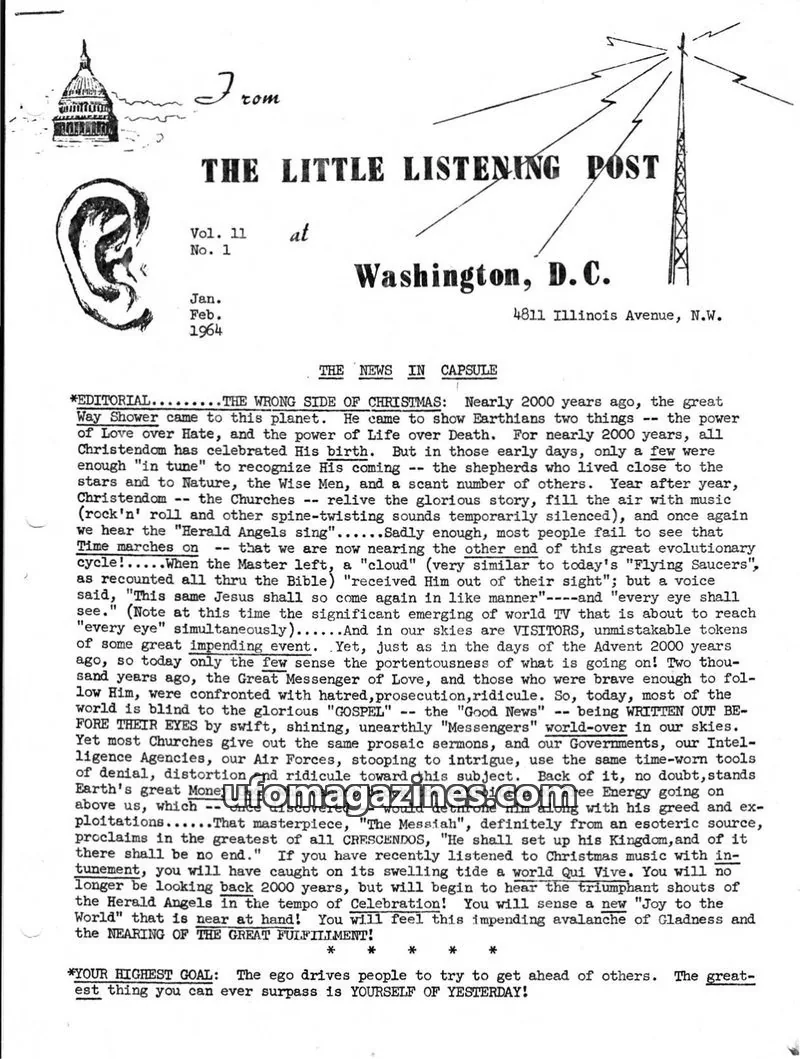Cover of Little Listening Post issue Vol. 11 No. 1: THE LITTLE LISTENING POST