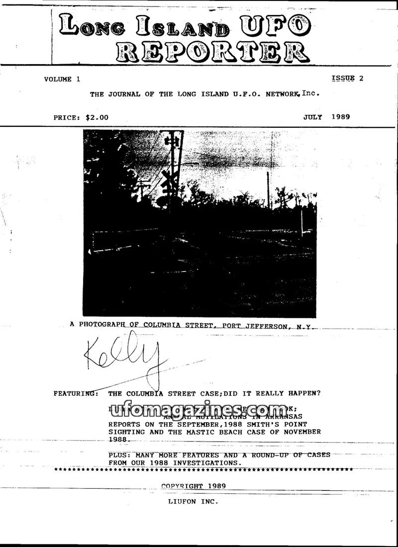 Cover of Long Island UFO Update (John Ford) issue 2: LONG ISLAND UFO REPORTER