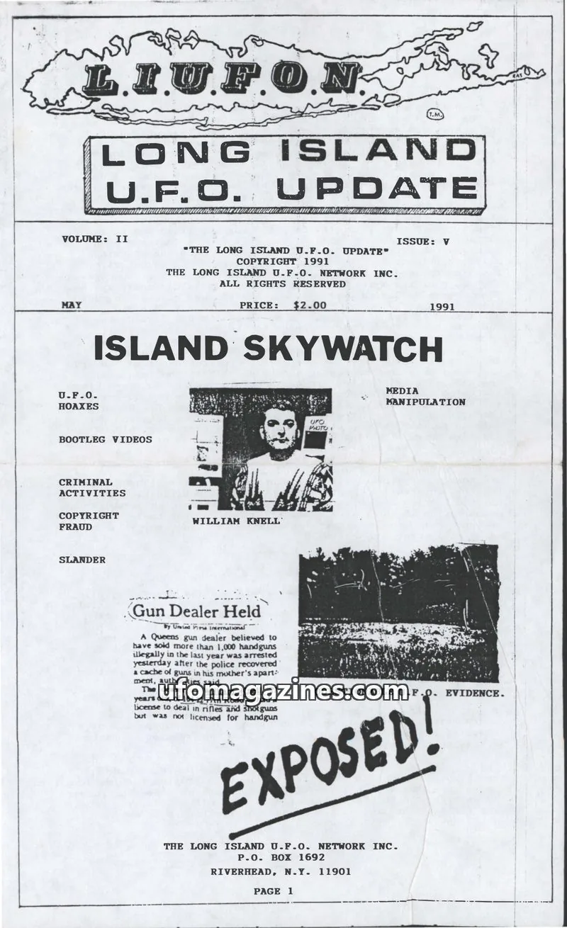Cover of THE LONG ISLAND U.F.O. NETWORK INC. issue V: LONG ISLAND U.F.O. UPDATE