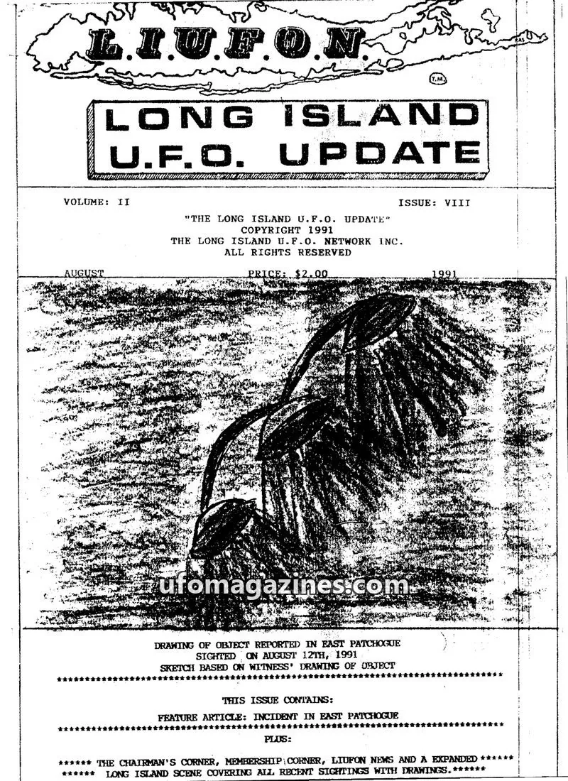 Cover of THE LONG ISLAND U.F.O. NETWORK INC. issue VIII: LONG ISLAND U.F.O. UPDATE