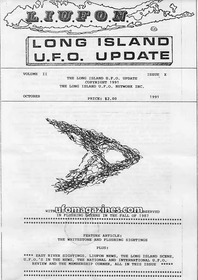 Cover of THE LONG ISLAND U.F.O. NETWORK INC. issue X: LONG ISLAND U.F.O. UPDATE