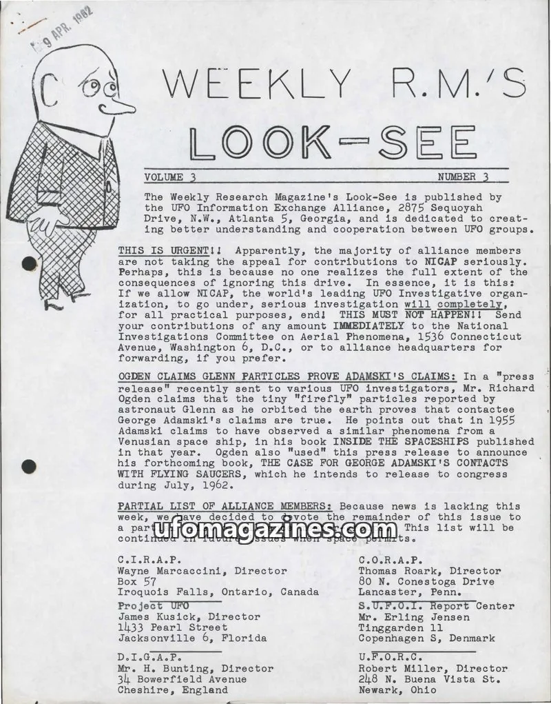 Cover of Look-See (Allen Greenfield) issue 3: WEEKLY R.M.'S LOOK-SEE