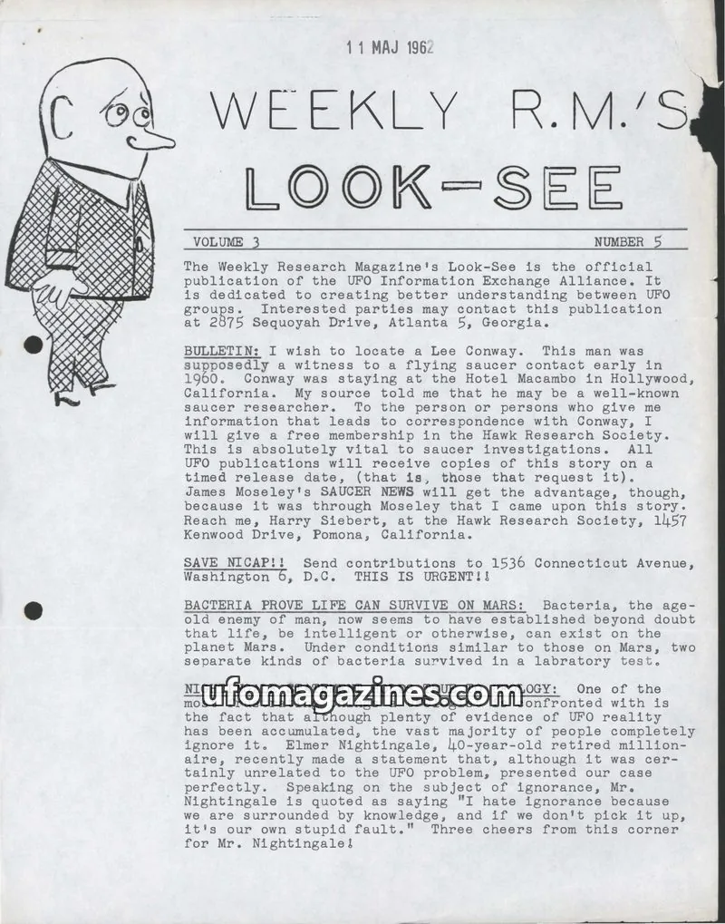 Cover of Look-See (Allen Greenfield) issue 5: WEEKLY R.M.'S LOOK-SEE